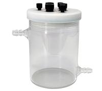 Celda electrolítica circulante de líquido: capacidad de 50 ml a 500 ml, vidrio de borosilicato de alta pureza, cubierta de PTFE.(50ml)