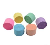 Celebra con papel crepé de 200 pies para serpentinas, 3 rollos para decoración de bodas y fiestas de cumpleaños, colores vibrantes (arco iris claro)