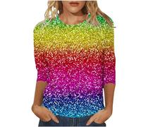 Celebra el ambiente de carnaval con camisetas casuales de manga larga de moda para mujer, camuflaje, S
