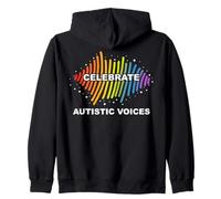 Celebra el Mes del Orgullo de concienciación sobre el Autismo de Voces autistas Sudadera con Capucha