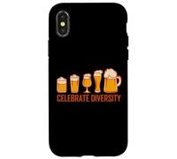Celebra la diversidad de vasos de cerveza Craft Brew cita divertida Carcasa para iPhone X/XS