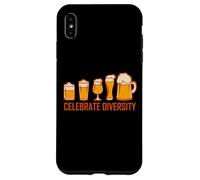 Celebra la diversidad de vasos de cerveza Craft Brew cita divertida Carcasa para iPhone XS Max