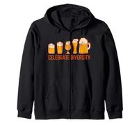 Celebra la diversidad de vasos de cerveza Craft Brew cita divertida Sudadera con Capucha