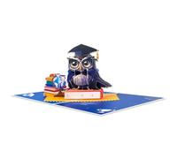 Celebra la graduación con una tarjeta de búho 3D, tarjetas de felicitación únicas, tarjeta de graduación 3D, adecuada para hitos académicos