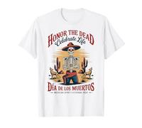 Celebra la vida - Día de los Muertos Cowboy Skull Camiseta
