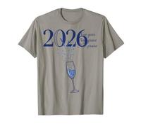 Celebración de Año Nuevo 2026 Saludos Brindis con Champagne Camiseta