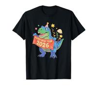Celebración de Año Nuevo Dinosaurio 2026 Feliz Fiesta T-Rex Camiseta