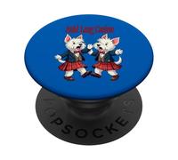 Celebración de Auld Lang Canine West Highland Terrier Ceilidh PopSockets PopGrip Adhesivo