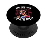 Celebración de Colores de la Bandera de Puerto Rico Esta Chica ama PopSockets PopGrip Adhesivo