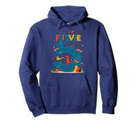 Celebración de cumpleaños de Five Years of Awesome: Dino Adventure Sudadera con Capucha, Unisex para Adultos, Azul Marino, M