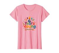 Celebración de Feliz cumpleaños para niños de 6 años Camiseta, Mujer, Rosado, XL
