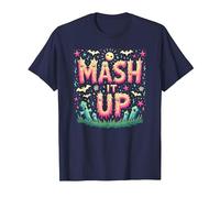 Celebración de Halloween Espeluznante y Divertida de Monster Mash It Up Camiseta, Hombre, Azul Marino, 3XL
