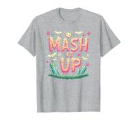 Celebración de Halloween Espeluznante y Divertida de Monster Mash It Up Camiseta, Hombre, Gris Jaspeado, S