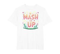 Celebración de Halloween Espeluznante y Divertida de Monster Mash It Up Camiseta, Hombre Tallas Grandes, Blanco, 2X Alto