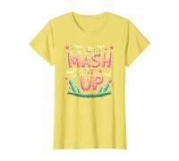 Celebración de Halloween Espeluznante y Divertida de Monster Mash It Up Camiseta, Mujer, Limón, XXL