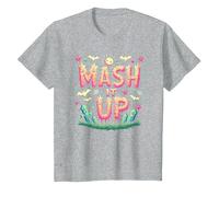Celebración de Halloween Espeluznante y Divertida de Monster Mash It Up Camiseta, Niños, Gris Jaspeado, 2 años