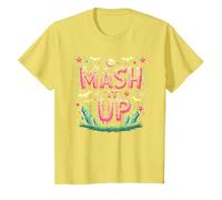 Celebración de Halloween Espeluznante y Divertida de Monster Mash It Up Camiseta, Niños, Limón, 10 años