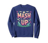 Celebración de Halloween Espeluznante y Divertida de Monster Mash It Up Sudadera, Unisex para Adultos, Azul Marino, S