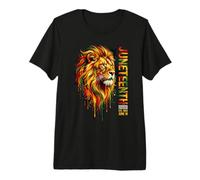 Celebración de la Emancipación del León de la Libertad de Juneteenth Camiseta Premium