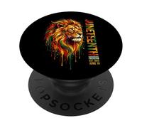 Celebración de la Emancipación del León de la Libertad de Juneteenth PopSockets PopGrip Adhesivo