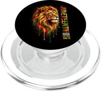Celebración de la Emancipación del León de la Libertad de Juneteenth PopSockets PopGrip para MagSafe