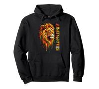 Celebración de la Emancipación del León de la Libertad de Juneteenth Sudadera con Capucha