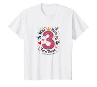 Celebración de la Fiesta de cumpleaños de Young Wild y Three Camiseta, Niños, Blanco, 6 años