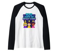 Celebración de los 100 días de Mentes Brillantes Camiseta Manga Raglan