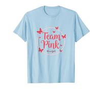 Celebración de Mariposas para Baby Shower Team Pink It's a Girl Camiseta, Hombre, Azul Bebé, L