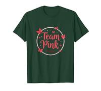 Celebración de Mariposas para Baby Shower Team Pink It's a Girl Camiseta, Hombre, Verde Bosque, 3XL