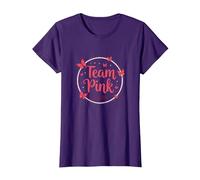 Celebración de Mariposas para Baby Shower Team Pink It's a Girl Camiseta, Mujer, Morado, S
