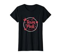 Celebración de Mariposas para Baby Shower Team Pink It's a Girl Camiseta, Mujer, Negro, XL