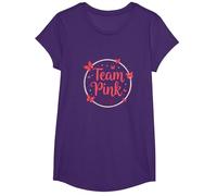 Celebración de Mariposas para Baby Shower Team Pink It's a Girl Camiseta, Niñas, Morado, L
