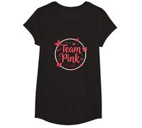 Celebración de Mariposas para Baby Shower Team Pink It's a Girl Camiseta, Niñas, Negro, Mediano