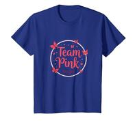 Celebración de Mariposas para Baby Shower Team Pink It's a Girl Camiseta, Niños, Azul Real, 10 años