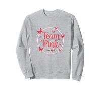 Celebración de Mariposas para Baby Shower Team Pink It's a Girl Sudadera, Unisex para Adultos, Gris Jaspeado, M