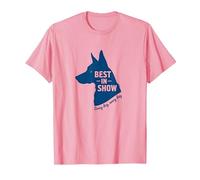 Celebración de Mascotas con Cita para Amantes de los Perros Best in Show Camiseta, Hombre, Rosado, L