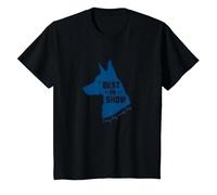 Celebración de Mascotas con Cita para Amantes de los Perros Best in Show Camiseta, Niños, Negro, 12 años