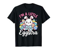 Celebración del Conejo del Huevo del día de Pascua I'm A Little Eggstra Camiseta