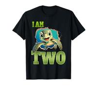 Celebración del cumpleaños de I Am Two Turtle Second Birthday Camiseta