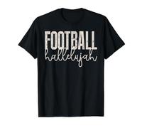 Celebración del día del Partido de los fanáticos de Football Hallelujah Camiseta gráfica económica, Hombre, Negro, XL