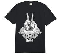 Celebración del Día Mundial de la Paz Gesto de la Mano con e Comfort Colors Adult Heavyweight T-Shirt
