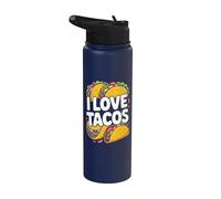 Celebración del Festival I Love Tacos Stainless Steel Insulated Water Bottle