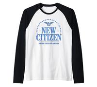 Celebración del Nuevo Ciudadano Americano Camiseta Manga Raglan