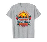 Celebración del Orgullo Cultural de los Hombres del Mes de la Herencia hispana Camiseta, Hombre, Gris Jaspeado, L
