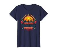 Celebración del Orgullo Cultural de los Hombres del Mes de la Herencia hispana Camiseta, Mujer, Azul Marino, L