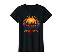 Celebración del Orgullo Cultural de los Hombres del Mes de la Herencia hispana Camiseta, Mujer, Negro, L