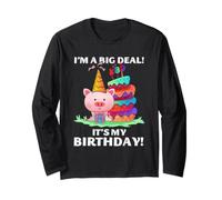 Celebración Divertida de cumpleaños con Texto en inglés I'm A Big Deal It's My Birthday Manga Larga