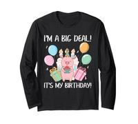 Celebración Divertida de cumpleaños con Texto en inglés I'm A Big Deal It's My Birthday Manga Larga