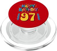 Celebración Divertida de Ropa de Feliz cumpleaños 97 PopSockets PopGrip para MagSafe